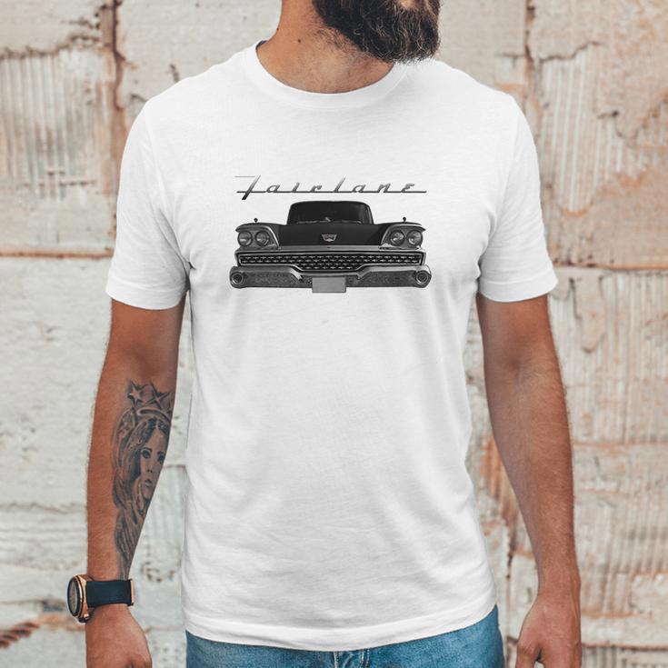 1959 Ford Fairlane Front Black Unisex T-Shirt Gifts for Him