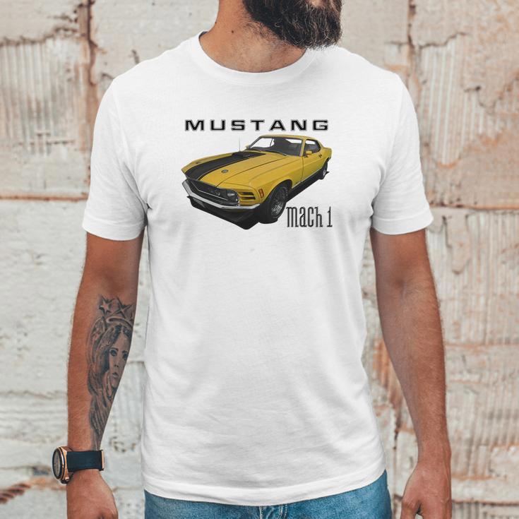 1970 Ford Mach1 Yellow Unisex T-Shirt Gifts for Him