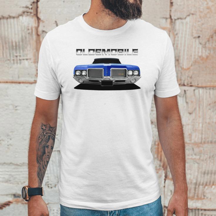 1972 Oldsmobile 442 Front Blue Ii Unisex T-Shirt Gifts for Him