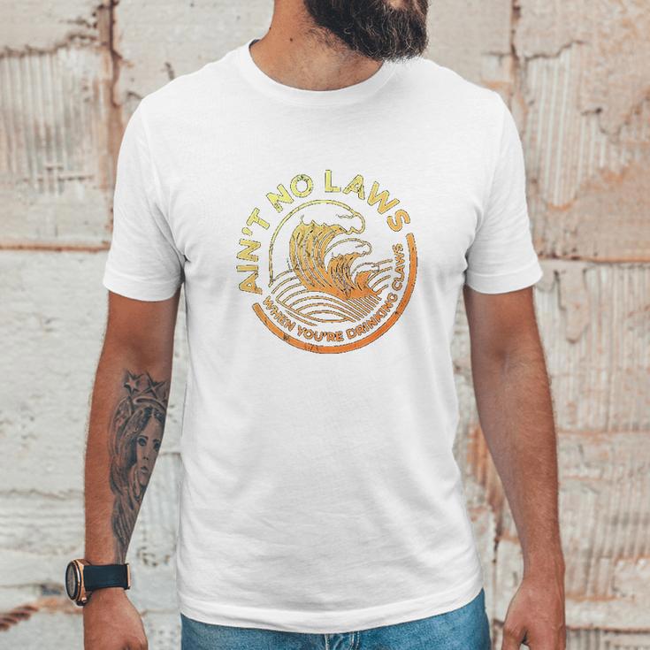 Aint No Laws When You Are Drinking Claws Faded And Distressed Unisex T-Shirt Gifts for Him