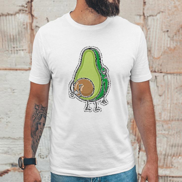 Avocado Seed Fat Funny Vegan Big Scratching Unisex T-Shirt Gifts for Him