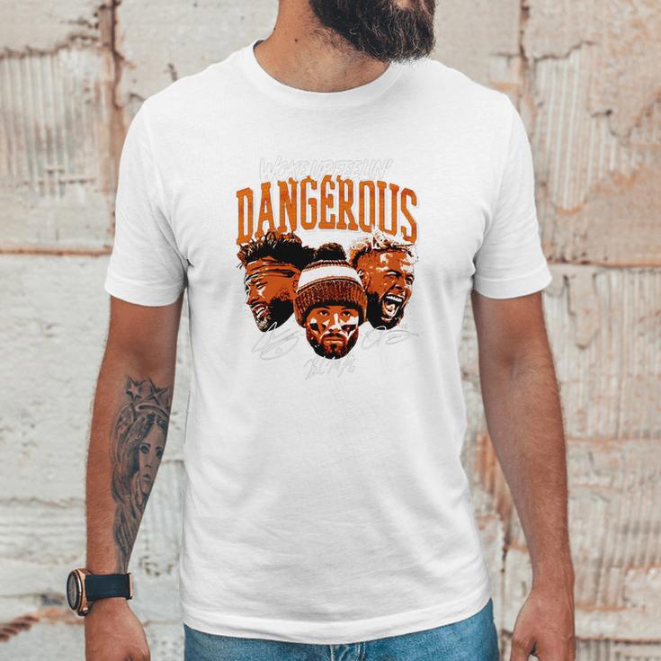 Baker Mayfield Woke Up Feeling Dangerous Unisex T-Shirt Gifts for Him