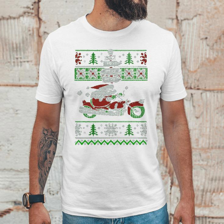 Biker Santa V2 Unisex T-Shirt Gifts for Him