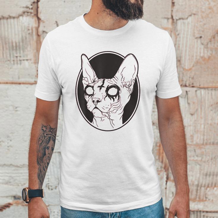 Black Metal Sphynx Cat I Pastel Goth And Death Metal Unisex T-Shirt Gifts for Him