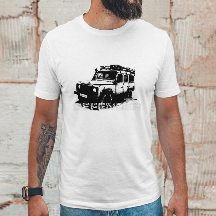 Brown Land Rover Defender Illustation - Autonaut Unisex T-Shirt Gifts for Him