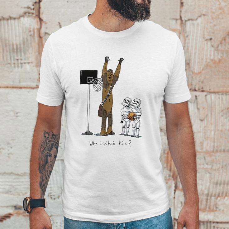 Chewbacca Basketball Who Invited Him Unisex T-Shirt Gifts for Him