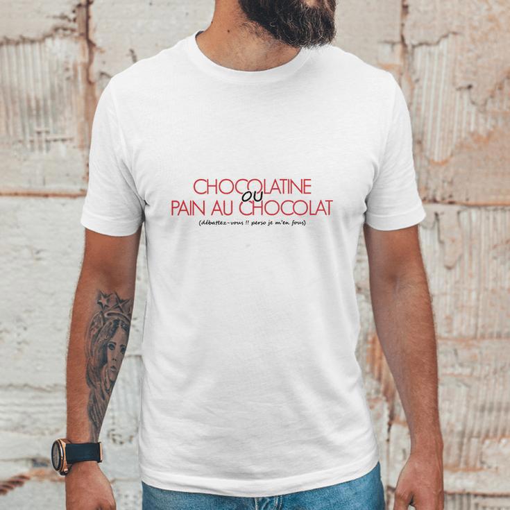 Chocolatine Ou Pain Au Chocolat Perso Je Men Fous Unisex T-Shirt Gifts for Him