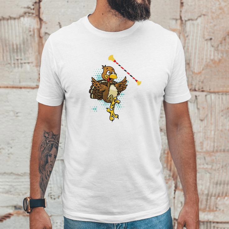 Cool Baton Twirling Turkey Twirler Thanksgiving Fun Unisex T-Shirt Gifts for Him