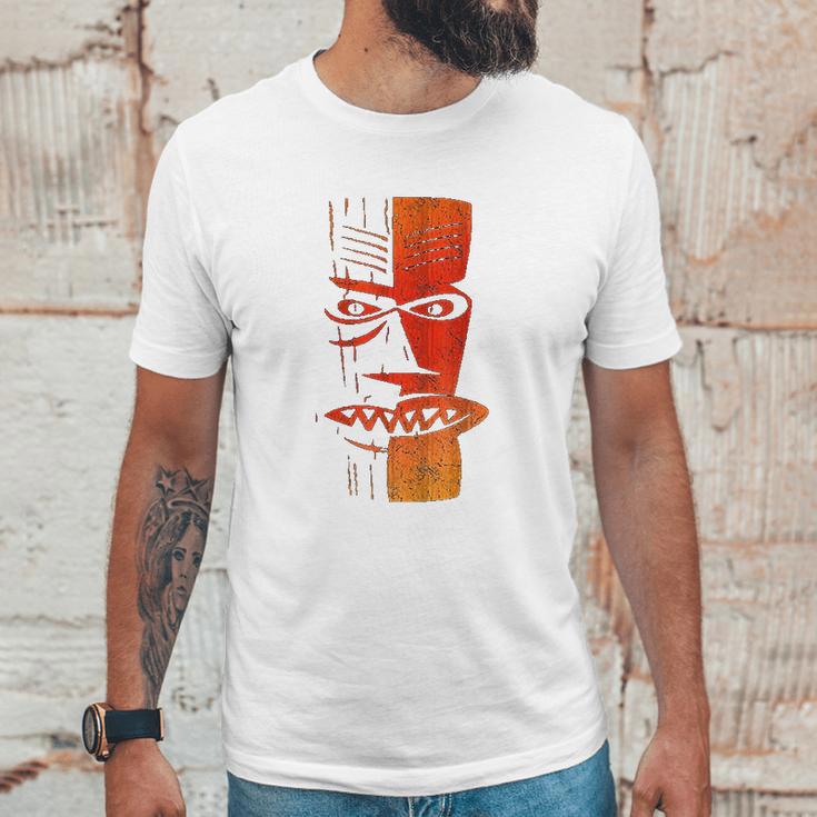 Cool Retro Island Polynesian Tiki Head Unisex T-Shirt Gifts for Him