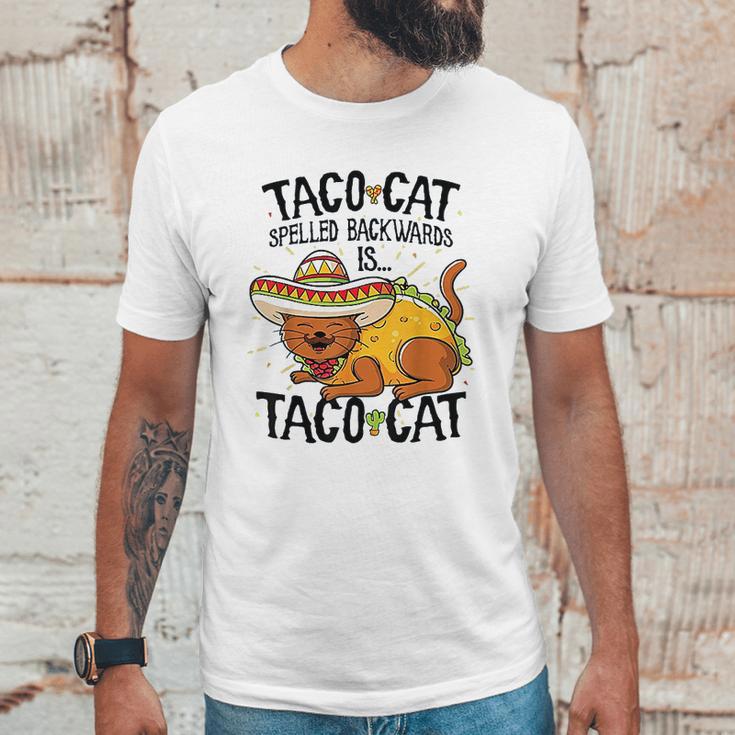 Cute Cat Tacocat Spelled Backwards Is Taco Cat Unisex T-Shirt Gifts for Him