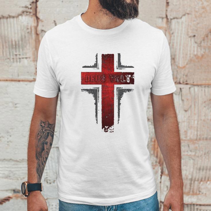 Deus Vult Knight Templar Vintage Unisex T-Shirt Gifts for Him