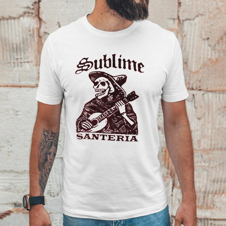 Fea Sublime Santeria Skeleton Unisex T-Shirt Gifts for Him