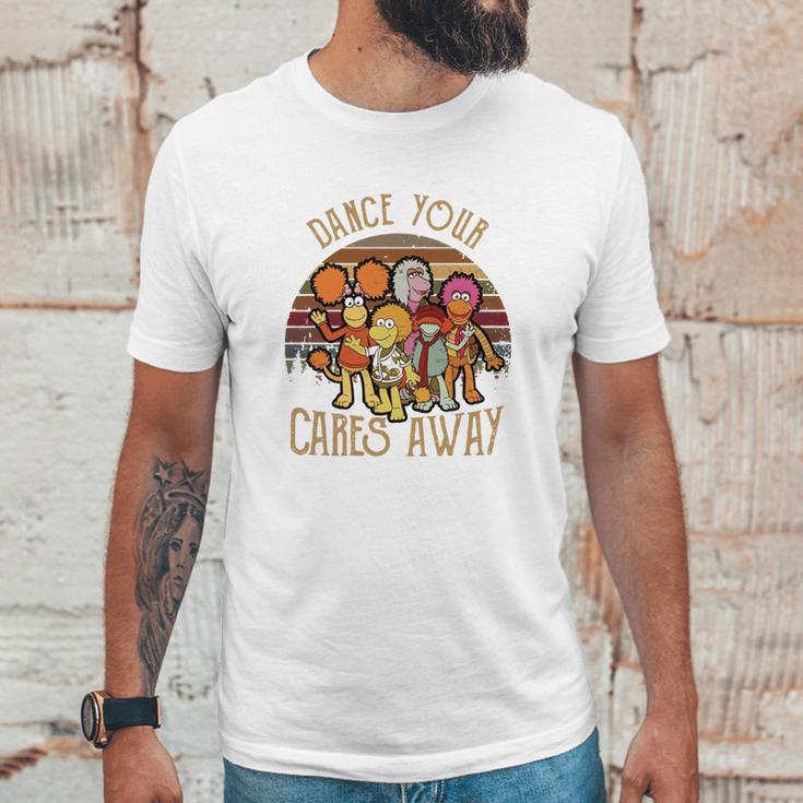 Fraggle Rock Dance Your Cares Away Sunset Unisex T-Shirt Gifts for Him