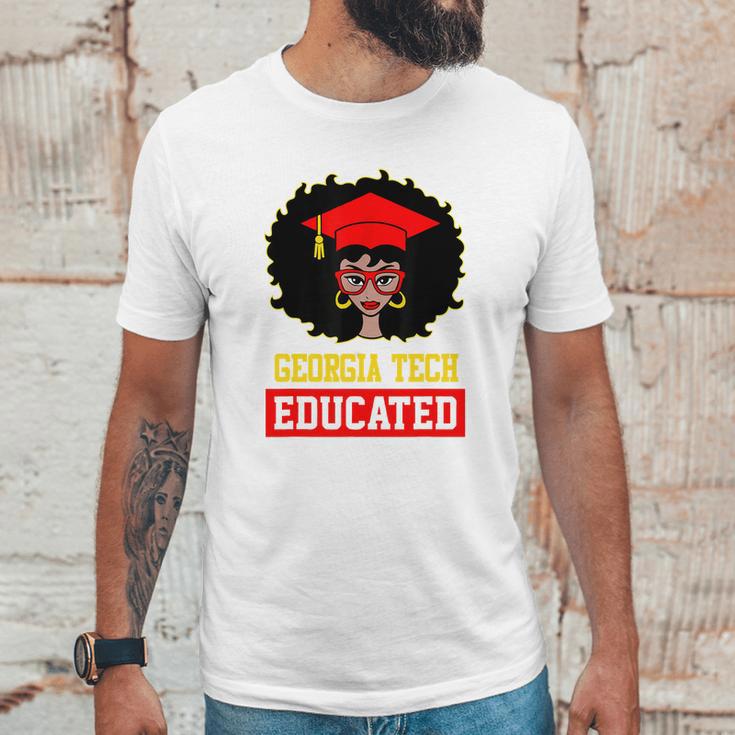 Georgia Tech Educated Black Girl Graduate University Black History Month Proud Black Gift Unisex T-Shirt Gifts for Him