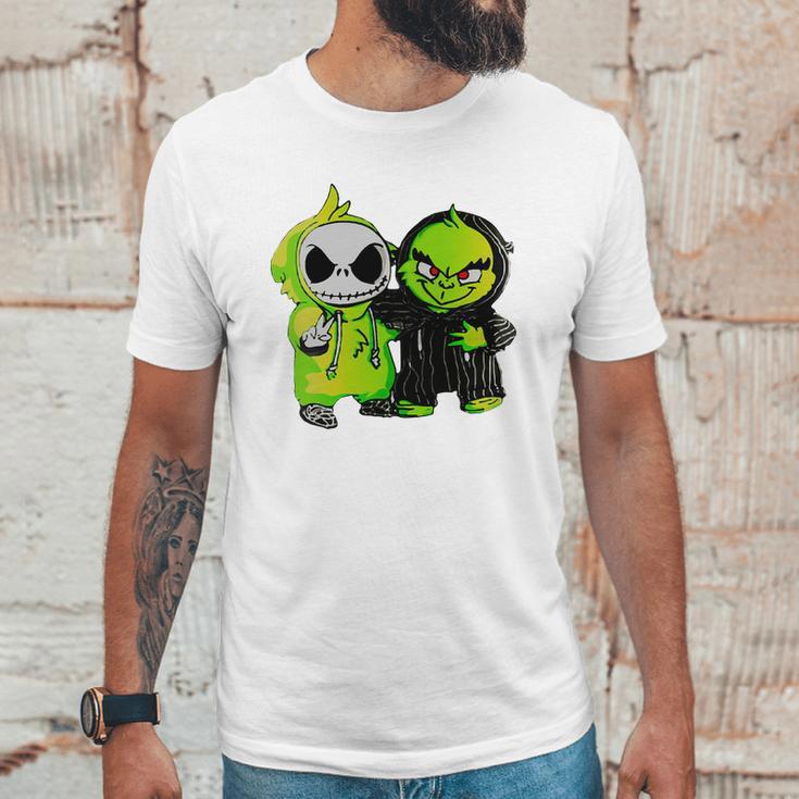 Grinch And Jack Skellington Unisex T-Shirt Gifts for Him