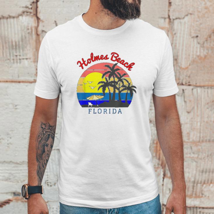 Holmes Beach Florida Vintage Retro Beach Sunset Gift Unisex T-Shirt Gifts for Him