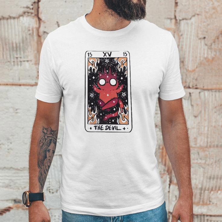 Kawaii Pastel Goth Art The Devil Tarot Cute Demon Cat Creepy Unisex T-Shirt Gifts for Him