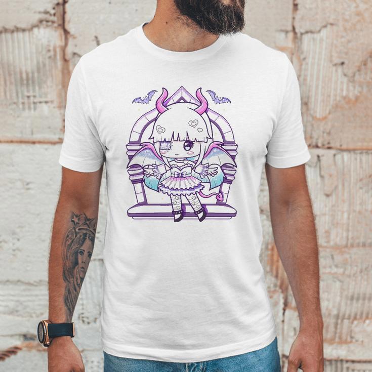 Kawaii Pastel Goth Cute Creepy Girl And Bats Unisex T-Shirt Gifts for Him