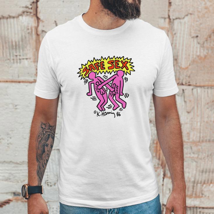 Keith Haring Safe Aids Instruction Unisex T-Shirt Gifts for Him