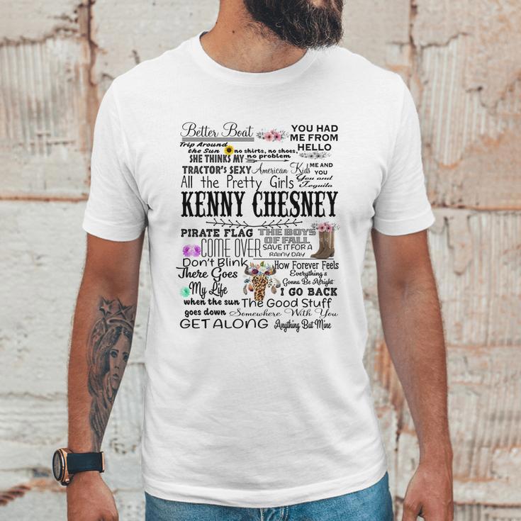 Kenny Chesney Lyrics Tshirt Raglan Music Lyrics Unisex T-Shirt Gifts for Him