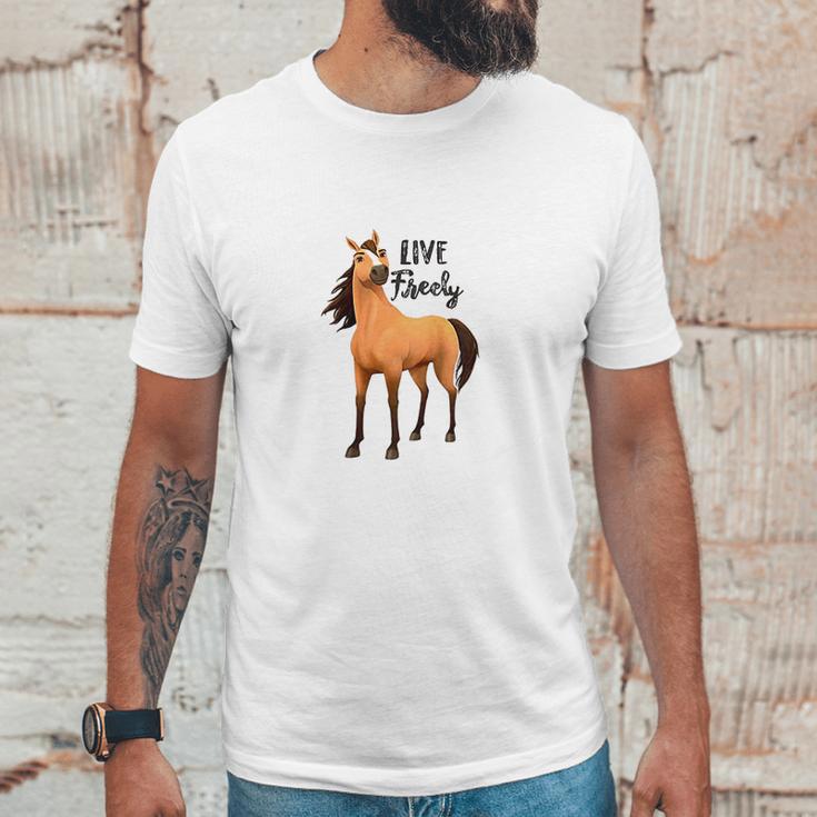 Kids Dreamworks Spirit Riding Free Live Freely Unisex T-Shirt Gifts for Him