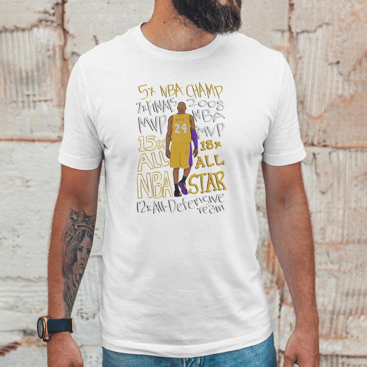 Kobe Bryant Accolades T-Shirt Unisex T-Shirt Gifts for Him