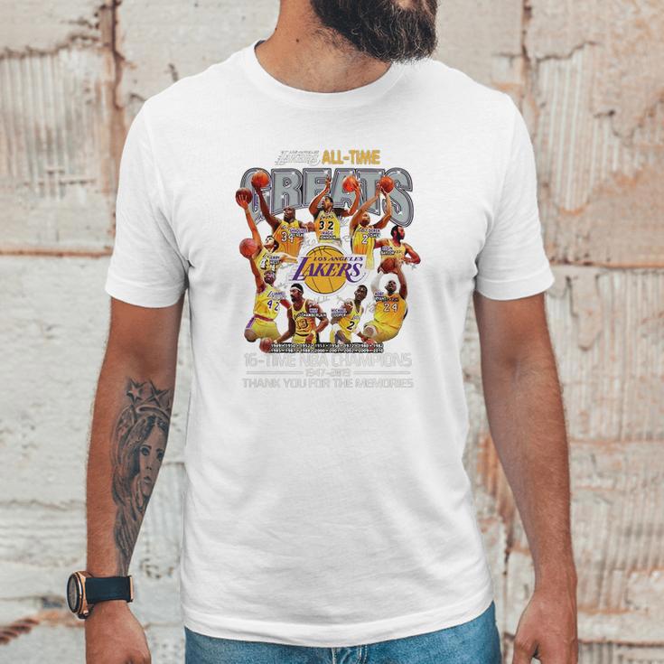 Los Angeles Lakers All Time 16 Time Nba Champions Unisex T-Shirt Gifts for Him