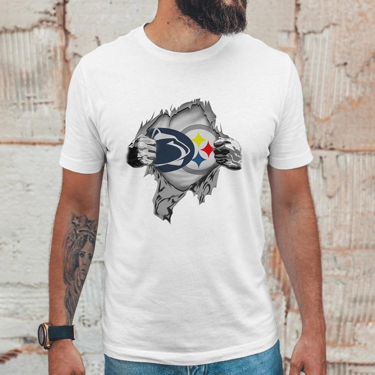 We Are Love Heart Penn State Vs Pittsburgh Steelers Shirtwe Are Love Heart Penn State Vs Pittsburgh Steelers Guys Shirtt Shirt Unisex T-Shirt Gifts for Him