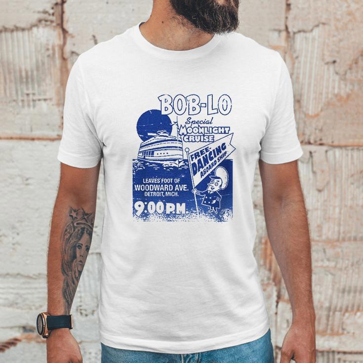 Made In Detroit Boblo Poster Heather Blue Navy Unisex T-Shirt Gifts for Him