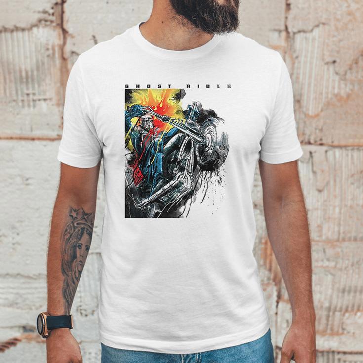 Marvel Ghost Rider Motorcycle Poster Unisex T-Shirt Gifts for Him