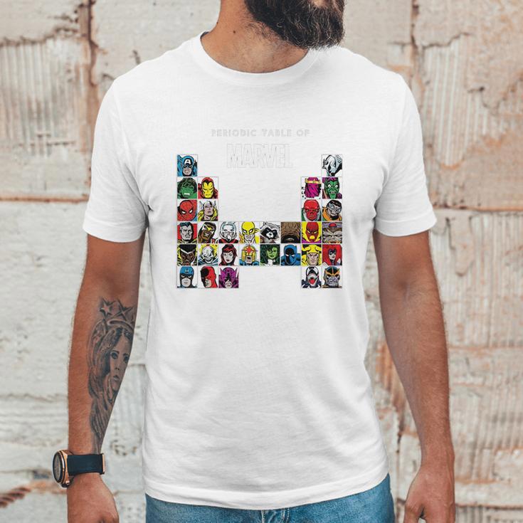 Marvel Periodic Table Of Heroes & Villains Retro T-Shirt Unisex T-Shirt Gifts for Him