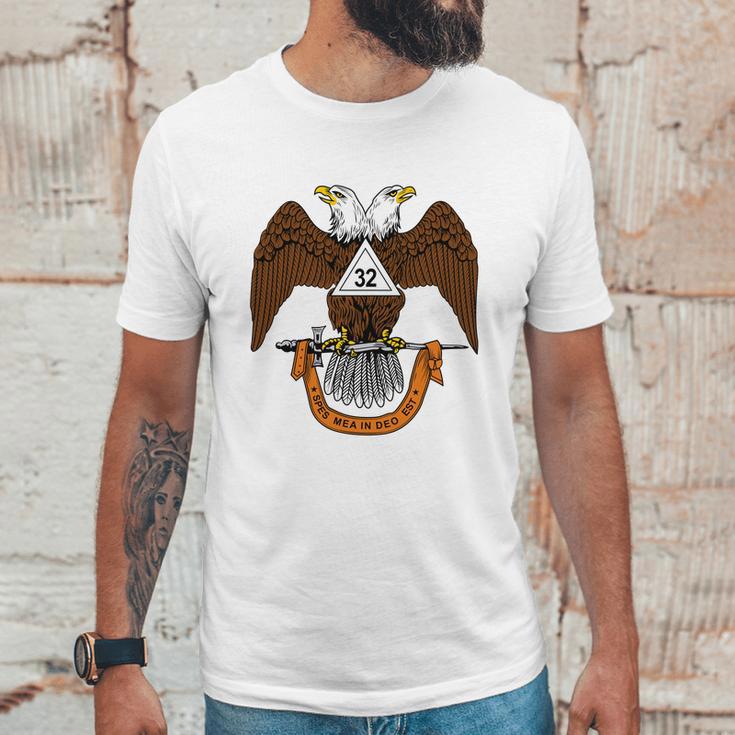 Mens 32Nd Degree Mason Masonic Scottish Rite Down Unisex T-Shirt Gifts for Him