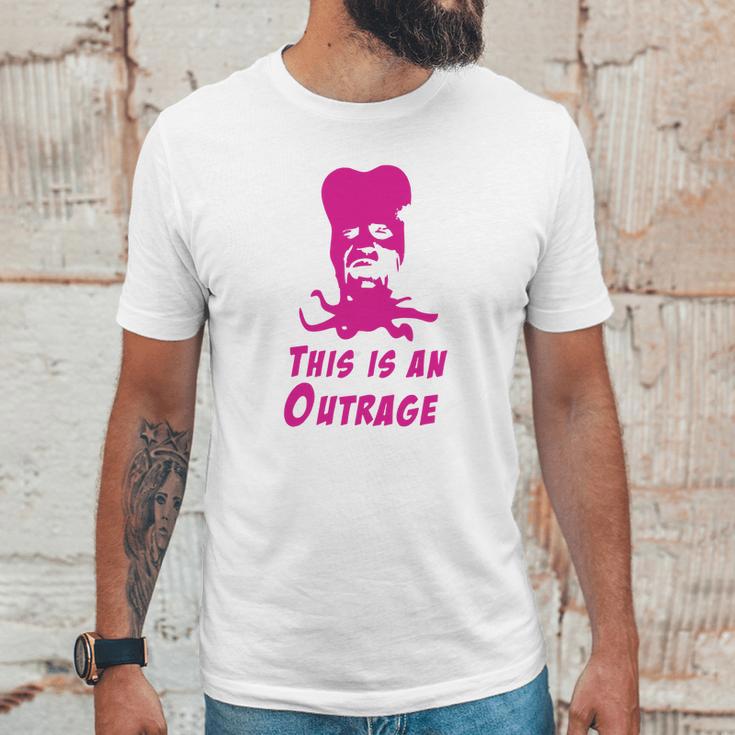 Mighty Boosh - Tony Harrison - This Is An Outrage Unisex T-Shirt Gifts for Him