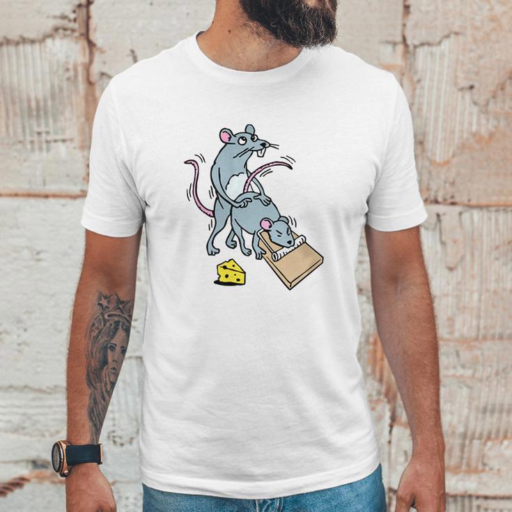 Mouse Screwing A Mouse In A Mousetrap Funny Joke T-Shirt Unisex T-Shirt Gifts for Him