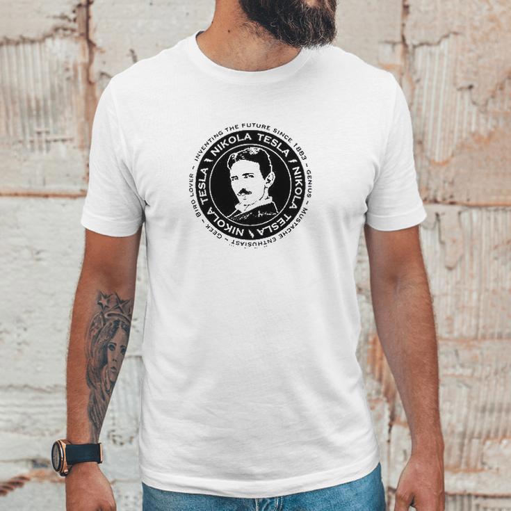 Nikola Tesla By Brigid Ashwood Scientist Fun Unisex T-Shirt Gifts for Him