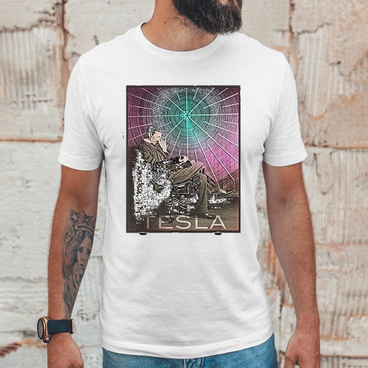 Nikola Teslas Ac Electricity Inspiring Science Unisex T-Shirt Gifts for Him