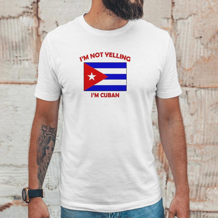 Im Not Yelling I Am Cuban Cuba Cubans Adjustable Trucker Hat Cap Unisex T-Shirt Gifts for Him