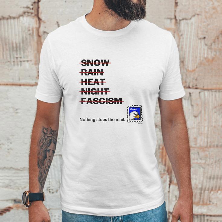 Nothing Stops The Mail Show Support For The Usps Postal Unisex T-Shirt Gifts for Him