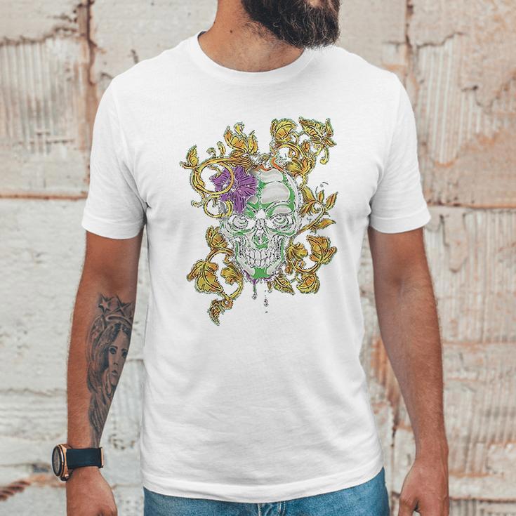 Old Glory Mardi Gras Voodoo Zombie Skull Mens Unisex T-Shirt Gifts for Him