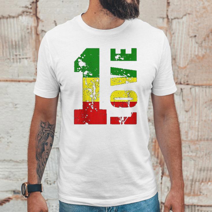 One Love Jamaica Apparel Rasta Reggae Music Caribbean Pride Unisex T-Shirt Gifts for Him