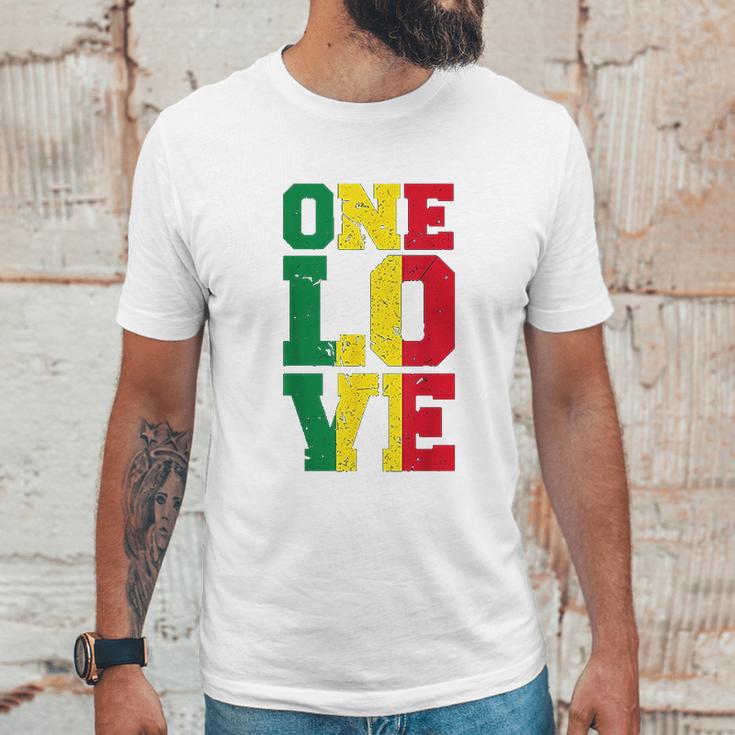 One Love Rasta Reggae Gift Unisex T-Shirt Gifts for Him