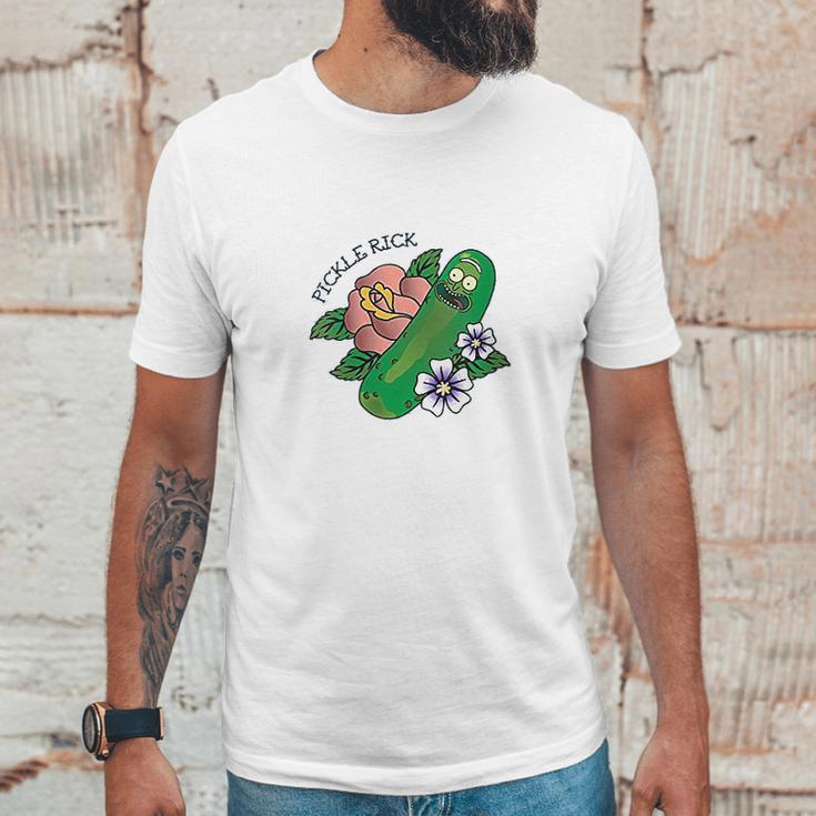 Pickle Rick Cartoon Unisex T-Shirt Gifts for Him