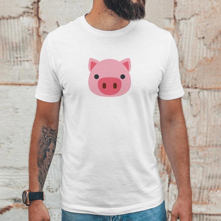 Pig Emoji Cute Porky Head DesignLittle Pink Pig T Shirt Unisex T-Shirt Gifts for Him