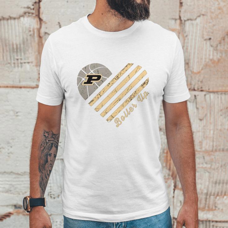 Purdue Boiler Up Heart Unisex T-Shirt Gifts for Him