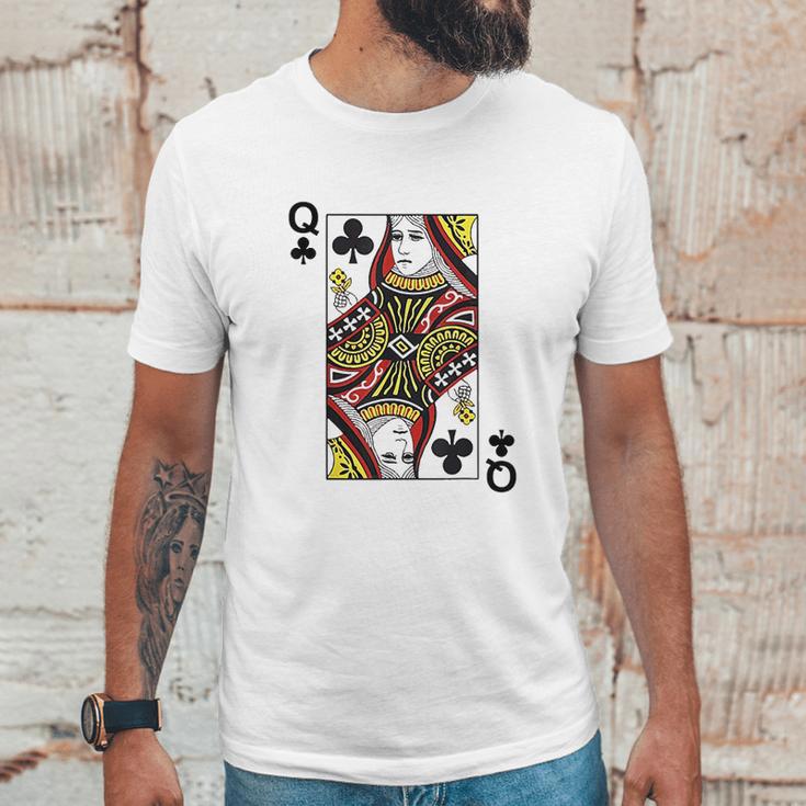 Queen Of Clubs Blackjack Playing Cards Unisex T-Shirt Gifts for Him