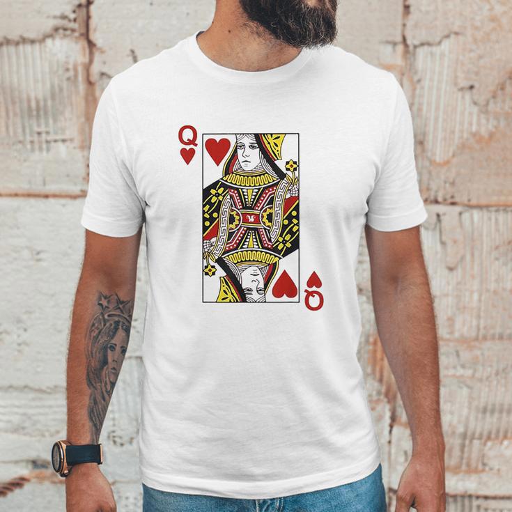 Queen Of Hearts Blackjack Cards Unisex T-Shirt Gifts for Him