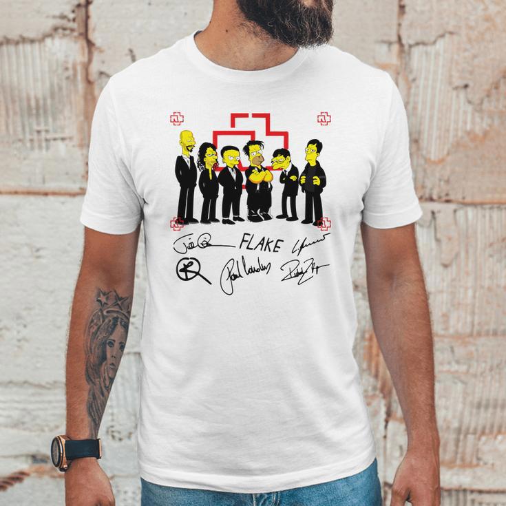 Rammstein Simpsons Flake Signatures Shirt Mf Unisex T-Shirt Gifts for Him