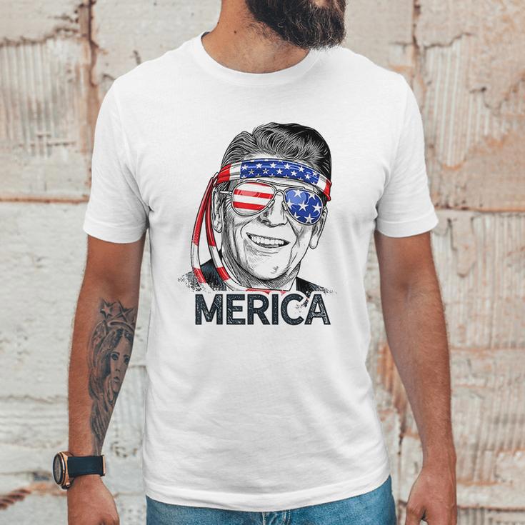 Reagan Ronald Merica 4Th Of July Unisex T-Shirt Gifts for Him