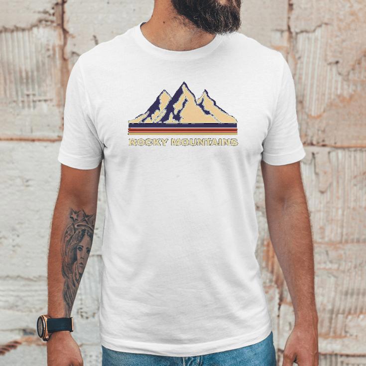 Rocky Mountains Retro Nature British Columbia Unisex T-Shirt Gifts for Him