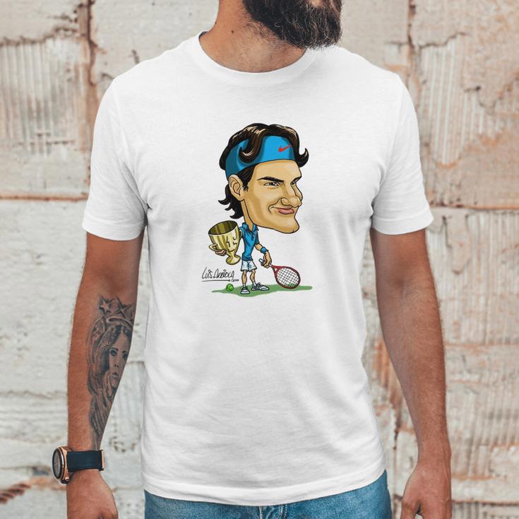 Roger Federer Cartoon Unisex T-Shirt Gifts for Him